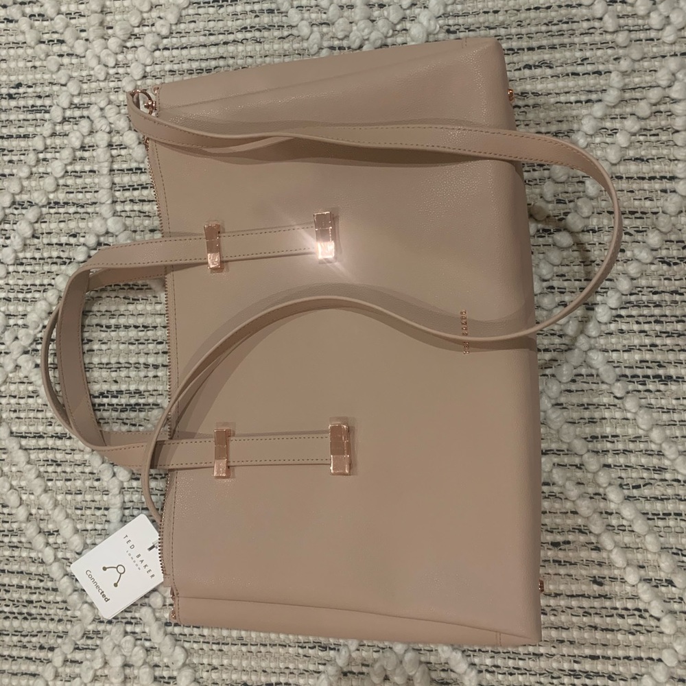 Ted Baker *NEW* w tags taupe purse/ computer/ bag